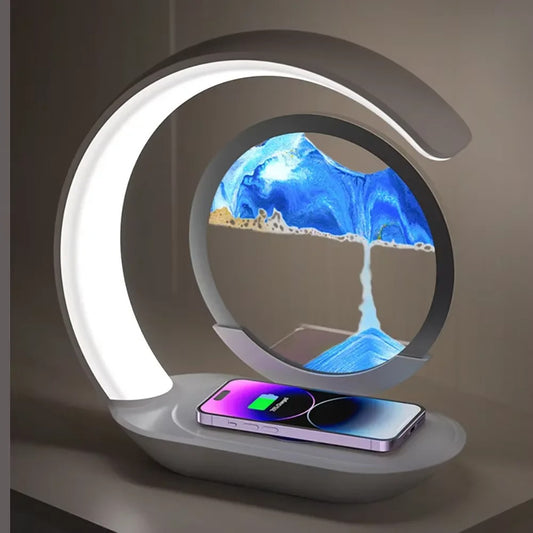 AuraFlow™ | 3-in-1 Kinetic Sand Art & 15W Wireless Power Station